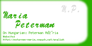 maria peterman business card